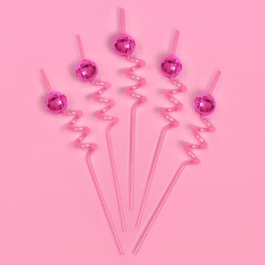 xo, Fetti Pink Disco Ball Reusable Swirly Straw Set - 16 pc | Groovy Birthday Party Supplies, Last Disco Bachelorette Decorations, 70s Baby Shower, Space Cowboy Favors