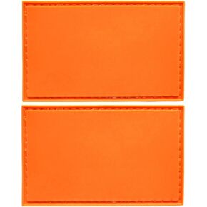 تصحيح العلم البرتقالي الصلب بلون نقي PVC PVC Rubber Hook & Loop Fortener Patch للقبعات ، والأكياس التكتيكية ، والسترات ، وملابس التصحيح Team Military Patch （2 Pack）