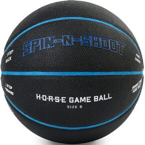 LotFancy Outdoor Basketball, 29.5" 28.5", Patented Horse Game Features Printed, Indoor Basketball for Girls Boys Mens Womens, Performance Composite Leather, Pump and Needle Included