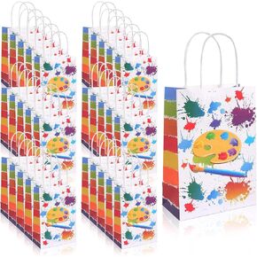 Yihurlm 32 Pack Art Party Facs ، حقائب هدايا الطلاء ، حقيبة Goodie Party مع مقبض ، لوازم حفلات عيد ميلاد للفن لأنشطة فنون الزخرفة عيد ميلاد