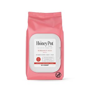 The Honey Pot Company - Feminine Wipes - Daily PH Balancing, Sulfate Free Feminine Products for Intimate Parts, Body, or Face. - Amber Sandalwood 30 ct.