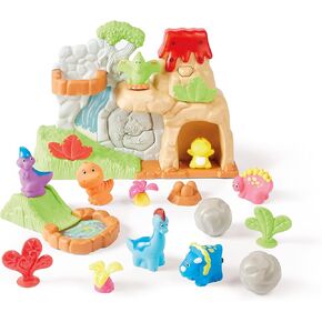 Kidoozie Volcano Valley Playet - Park Sensory and Firmitiative Play مع هذا Placeet البركان والدينوس - مجموعة تفاعلية من 20 قطعة لمدة 18 شهرًا صغارًا!