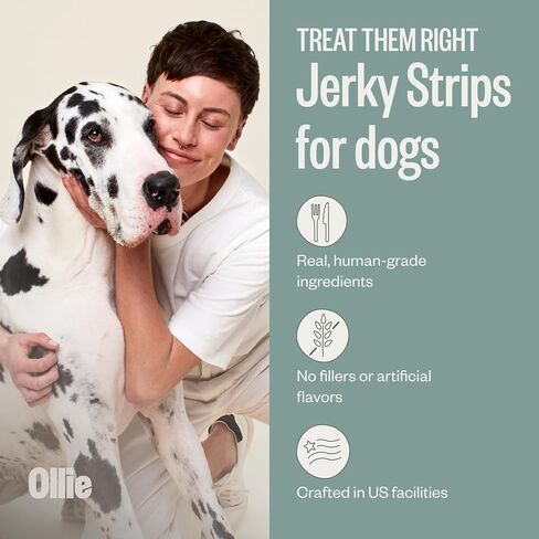 Ollie Beef & Sweet Potato Jerky Dog Treats, 5 oz Pack of 1, All Natural, Healthy Snacks, Made with Real Meat, Human Grade, for Dogs in Kuwait