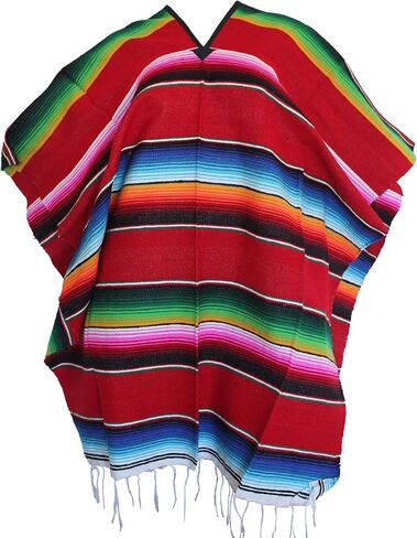 Del Mex (TM) Mexican Serape Adult Poncho You Choose Color. in Saudi Arabia