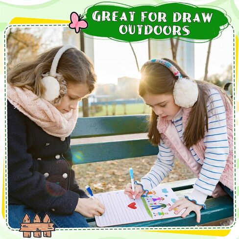 Lincia 2 Sets Dry Erase Boards Double Sided Small Whiteboard 9" x 12" Elementary Primary Whiteboard with Picture Space and Lines Draw and Write Story for Easter Gift,8 Colors Pens with Erase in Saudi Arabia