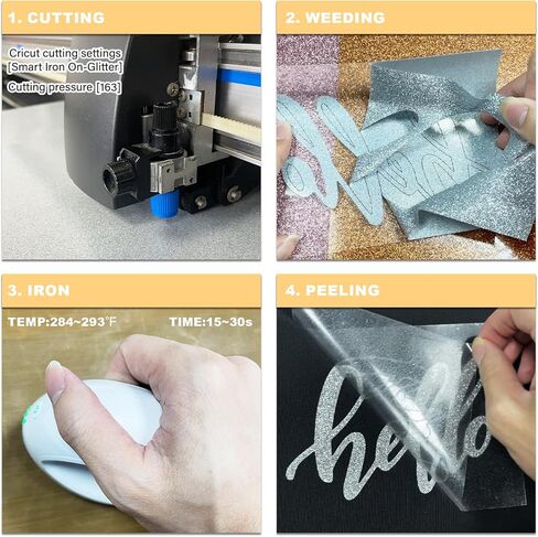 Silver Glitter HTV Heat Transfer Vinyl Rolls- 12" x 5ft. Silver Glitter HTV for Shirts. Iron on Vinyl and Heat Transfer Vinyl for All Cutters Machines. Easy to Cut & Weed Heat Vinyl Designs in Kuwait