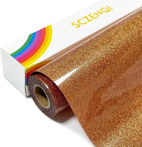 Silver Glitter HTV Heat Transfer Vinyl Rolls- 12" x 5ft. Silver Glitter HTV for Shirts. Iron on Vinyl and Heat Transfer Vinyl for All Cutters Machines. Easy to Cut & Weed Heat Vinyl Designs in Kuwait