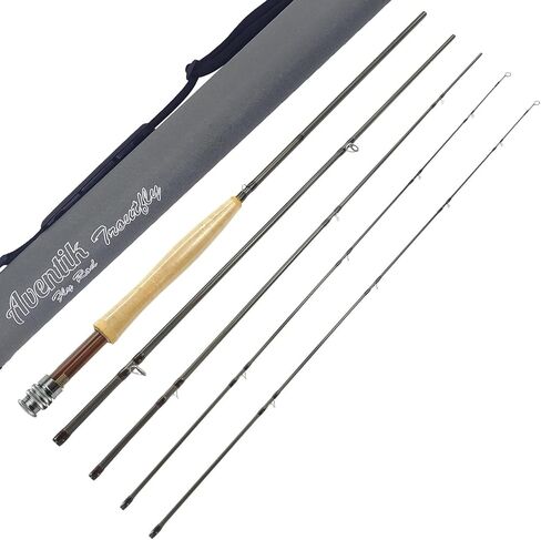 قضبان صيد السمك من Aventik Fly تصميم أوروبي رئيسي Wild Trout Ultra Fast TroutFly 9' LW4، LW5، LW6، 9'LW5/6 و9'6" LW6/7، كل ذلك في 4 قطع فائقة السرعة وأفضل قيمة in Saudi Arabia
