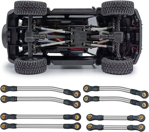 RCLIONS Higher Extra Clearance Brass Linkage Links Set for TRX4M Upgrades 1/18th RC Crawler Car Parts (Yellow) in Kuwait
