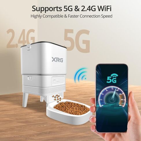 Automatic Cat Feeder WiFi,Automatic Dog Feeder Double Anti-Blocking,Cat Food Dispenser for Dry Food 10 Meals A Day,Dog Food Dispenser Dual Power with 10s Voice Recorder,Easy to Install and Clean,White in Saudi Arabia