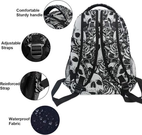 ZZKKO Leopard print Vintage Boys Girls School Computer Backpacks Book Bag Travel Hiking Camping Daypack in Kuwait