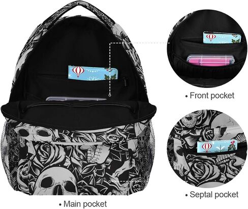 ZZKKO Leopard print Vintage Boys Girls School Computer Backpacks Book Bag Travel Hiking Camping Daypack in Kuwait