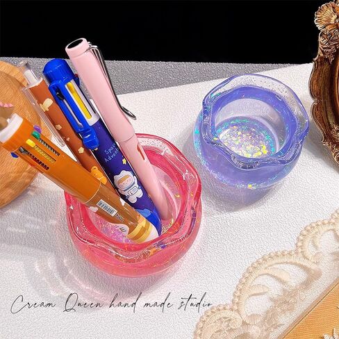 2pcs Jar Resin Mold Bowl Silicone Mold Box Epoxy Mold DIY Casting Mold for Mini Fish Tank, Jewelry Storage,Home Decoration (L+S) in Kuwait