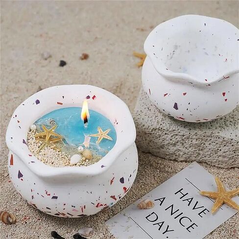 2pcs Jar Resin Mold Bowl Silicone Mold Box Epoxy Mold DIY Casting Mold for Mini Fish Tank, Jewelry Storage,Home Decoration (L+S) in Kuwait
