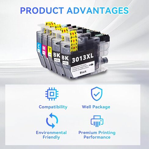 خراطيش الحبر LC3013XL BK/C/M/Y 5 بديل عالي العائد للأخ LC3011 LC3013XL مع MFC-J491DW MFC-J497DW MFC-J895DW MFC-J690DW PRINTER in Kuwait