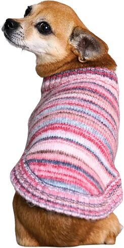 Blueberry Pet Dog Sweater, Award-Winning Brand, Christmas Sweater for Dogs, Knit, Soft & Warm, Gradient Effect, Best for Small Dogs, 18" Back Length, Machine Washable in Kuwait