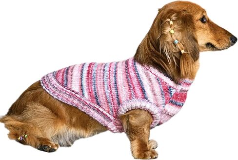 Blueberry Pet Dog Sweater, Award-Winning Brand, Christmas Sweater for Dogs, Knit, Soft & Warm, Gradient Effect, Best for Small Dogs, 18" Back Length, Machine Washable in Kuwait