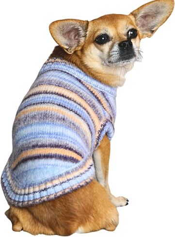 Blueberry Pet Dog Sweater, Award-Winning Brand, Christmas Sweater for Dogs, Knit, Soft & Warm, Gradient Effect, Best for Small Dogs, 18" Back Length, Machine Washable in Kuwait