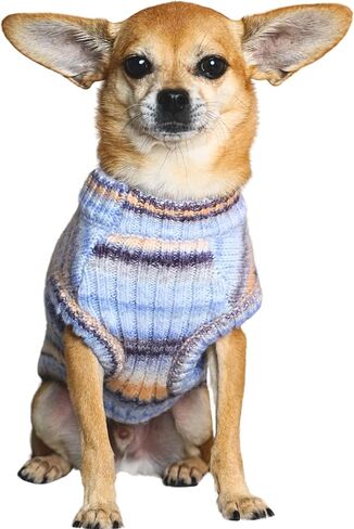 Blueberry Pet Dog Sweater, Award-Winning Brand, Christmas Sweater for Dogs, Knit, Soft & Warm, Gradient Effect, Best for Small Dogs, 18" Back Length, Machine Washable in Kuwait