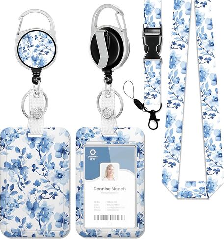 Badge Holder with Lanyard,Boho Rainbow Lanyards for ID Badges, Badge Holder with Breakaway Lanyard Keychain, Card Protector for Women, Gifts for Teacher Nurse Workers in Saudi Arabia