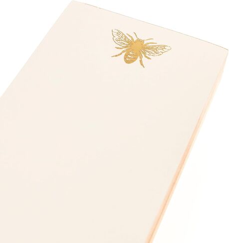 Cherries Designer List Pad by Graphique Luxe Collection, Gold Foil Embossed To-Do Notepad, Writing Pad with150 Pages, 4" x 9.75" in Saudi Arabia