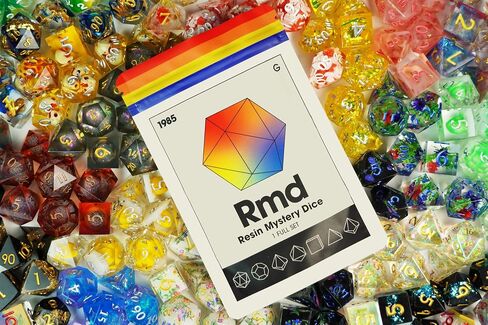 1985 Games Mystery Dice, Set of 7 Polyhedral Dice, Wide Range of Patterns, Gaming Dice, Suitable for Role Playing, Table Games (Pack of 6) in Kuwait
