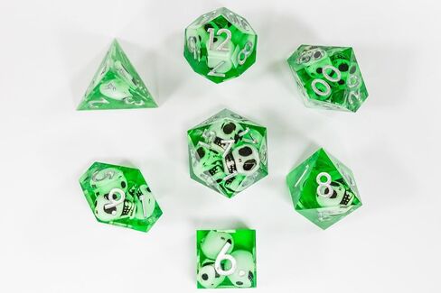 1985 Games Mystery Dice, Set of 7 Polyhedral Dice, Wide Range of Patterns, Gaming Dice, Suitable for Role Playing, Table Games (Pack of 6) in Kuwait