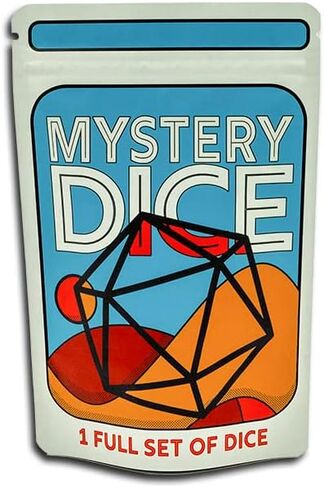 1985 Games Mystery Dice, Set of 7 Polyhedral Dice, Wide Range of Patterns, Gaming Dice, Suitable for Role Playing, Table Games (Pack of 6) in Kuwait