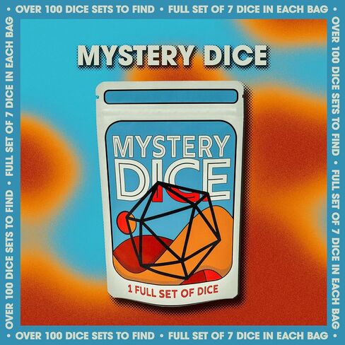 1985 Games Mystery Dice, Set of 7 Polyhedral Dice, Wide Range of Patterns, Gaming Dice, Suitable for Role Playing, Table Games (Pack of 6) in Kuwait