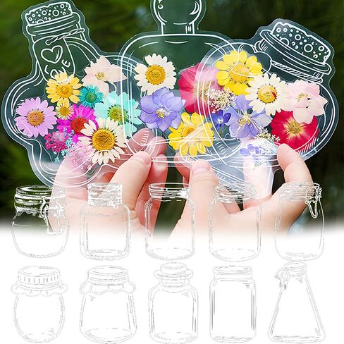 40 PCS الإشارات المرجعية للزهور المجففة ، 2025 مجموعة ملصقات جديدة Clear Jars ، يمكن أن يعتز بها لفترة طويلة ، لمحبي الكتب (40pcs إشارات مرجعية D) in Kuwait