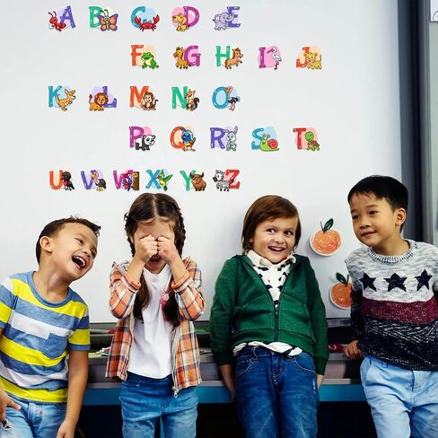 Colorful Alphabet Wall Decals - ABC Wall Stickers for Kindergarten, Playroom, & Baby Nursery - Educational and Fun Kids Room Decor in Saudi Arabia