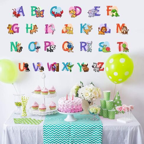 Colorful Alphabet Wall Decals - ABC Wall Stickers for Kindergarten, Playroom, & Baby Nursery - Educational and Fun Kids Room Decor in Saudi Arabia