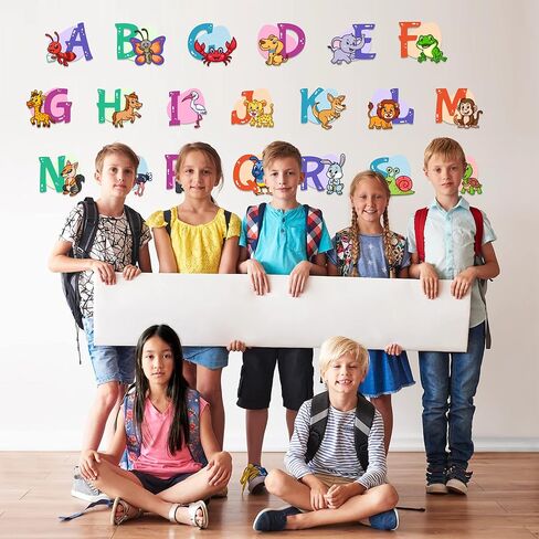 Colorful Alphabet Wall Decals - ABC Wall Stickers for Kindergarten, Playroom, & Baby Nursery - Educational and Fun Kids Room Decor in Saudi Arabia
