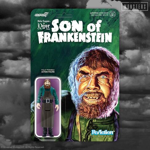 Super7 Universal Monsters Son of Frankenstein Ygor - 3.75" Universal Monster Movies Action Figure Classic Movie Collectibles and Retro Toys in Saudi Arabia