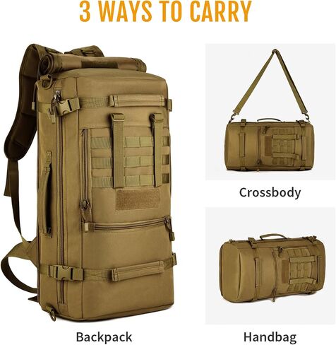 HUNTVP 50L 3 Way Tactical Military MOLLE Assault Backpack Modular WR Bag in Kuwait