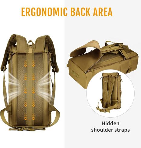 HUNTVP 50L 3 Way Tactical Military MOLLE Assault Backpack Modular WR Bag in Kuwait