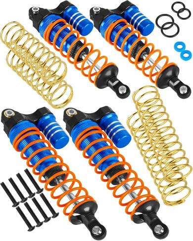 RC Shocks Absorber Upgrades Part for 1/10 Slash 4x4/2WD(VXL),Rustler 4x4/2WD(VXL),Stampede 4x4/2WD(VXL),Bandit 4x4/2WD(VXL) 4WD 2WD RC Car,Alloy Front Rear Big Bore Shocks Absorber,Navy Blue in Saudi Arabia