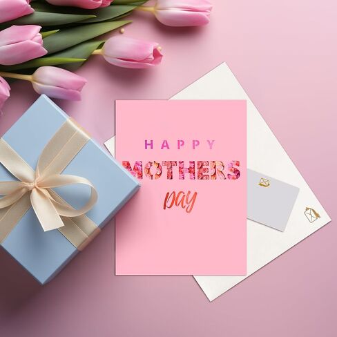 البطاقة المنبثقة في عيد الأم ، بطاقة عيد الأم السعيدة مع زهور حديقة الزهور الزهور الزهور الورود ديزي بيرد ، بطاقة تهنئة أنيقة لزوجة الأم زوجة زوجة الجدة أخت العمة in Kuwait