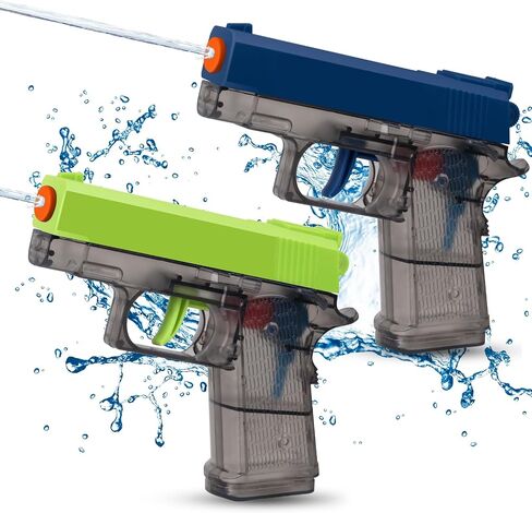 2 Pack Water Guns for Kids - Squirt Gun Water Blaster Soaker Water Pistol Toys for Toddlers Child Boys Girls, Ideal Summer Gifts for Swimming Pool Beach Party Outdoor Water Fighting Toy in Kuwait