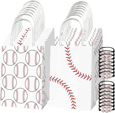 32PCS Baseball Party Favors, 16PCS Baseball Gift Bags and 16PCS Baseball Charms, Baseball Party Decorations Baseball Birthday Party Supplies Goodie Bags Adjustable Sport Gifts for Teams in Saudi Arabia