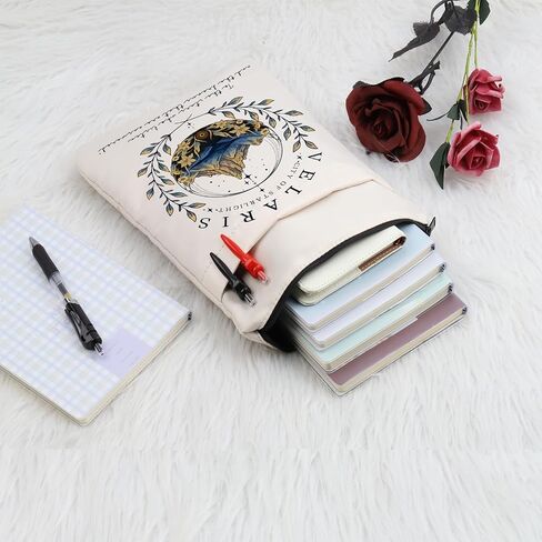 ACOMAF Merch Acotar Book Sleeves SJM Gift City of Starlight Book Covers Bookish Bookworm Gift Velaris Book Lover Gift (White, Velaris White BS) in Kuwait