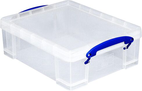 Really Useful Box Stackable 8.1 Liter Plastic Storage Container Bin with Snap Lid & Built-In Clip Lock Handles for Home & Office Organization (5 Pack) in Saudi Arabia