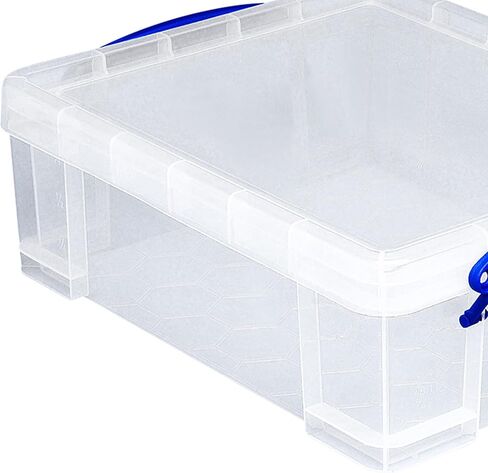 Really Useful Box Stackable 8.1 Liter Plastic Storage Container Bin with Snap Lid & Built-In Clip Lock Handles for Home & Office Organization (5 Pack) in Saudi Arabia