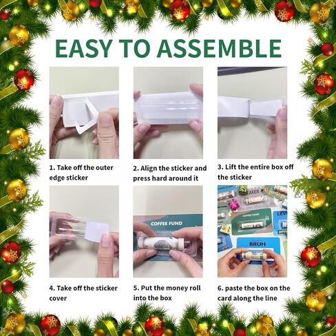9 PCS Gift Card/Money Holders for Gifting Cash, Checks, Variety Fund Designs of Money Gift Card with Plastic Cover and Adhesive for Christmas Decoration in Saudi Arabia