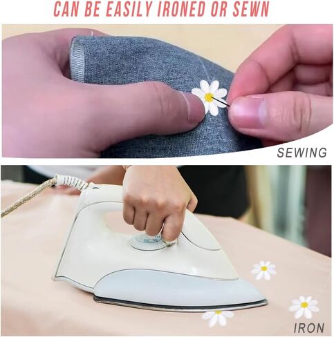 Daisy Flower Patch Clothing Iron On Patches Embroidered Appliques 20pcs in Saudi Arabia