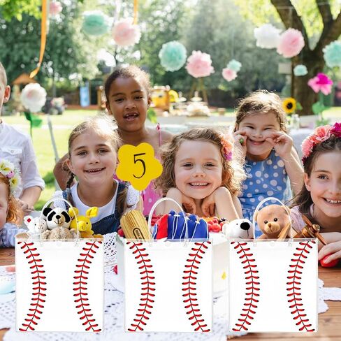 24 Pcs Baseball Clear PVC Gift Party Bags with Handles Bulk Football Transparent Treat Goodie Tote Sport Clear PVC Snack Bag for Boys Birthday Party Favor Baby Shower Decorations Supplies in Saudi Arabia