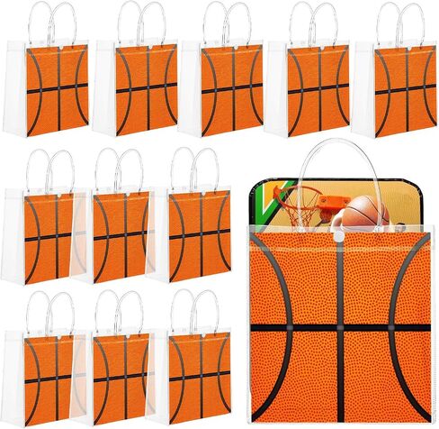 24 Pcs Baseball Clear PVC Gift Party Bags with Handles Bulk Football Transparent Treat Goodie Tote Sport Clear PVC Snack Bag for Boys Birthday Party Favor Baby Shower Decorations Supplies in Saudi Arabia