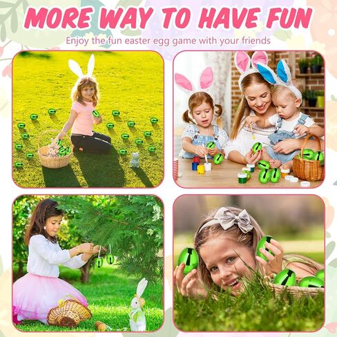 36 Pcs Fillable Easter Eggs 2.36 Inch Easter Eggs with Hinge Plastic Empty Eggs for Easter Egg Hunt Basket Stuffers Easter Theme Decorations (Green) in Saudi Arabia