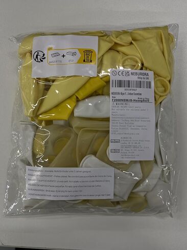 NEBURORA 60pcs Yellow Balloon Arch Kit 12inch Pastel Yellow Gold White Confetti Balloons with Ribbons for Sunflower Honeybee Theme Party Background Birthday Indoor and Outdoor Decorations in Saudi Arabia