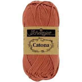 Catona Scheepjes Yarn 50gm Mercerized Cotton (504 Brick Red)
